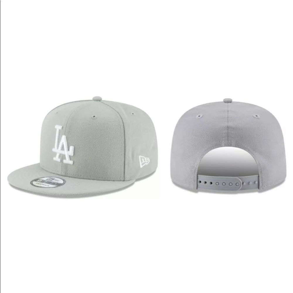 NEW ERA - MLB Baseball Hat - Los Angeles Dodgers 9FIFTY Snapback Cap - Gray